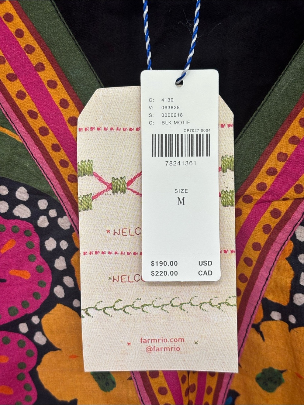 NWT retail $190 size M #Anthropologie,#FarmRio “Bright floral tunic mini dress”. - Picture 7 of 7